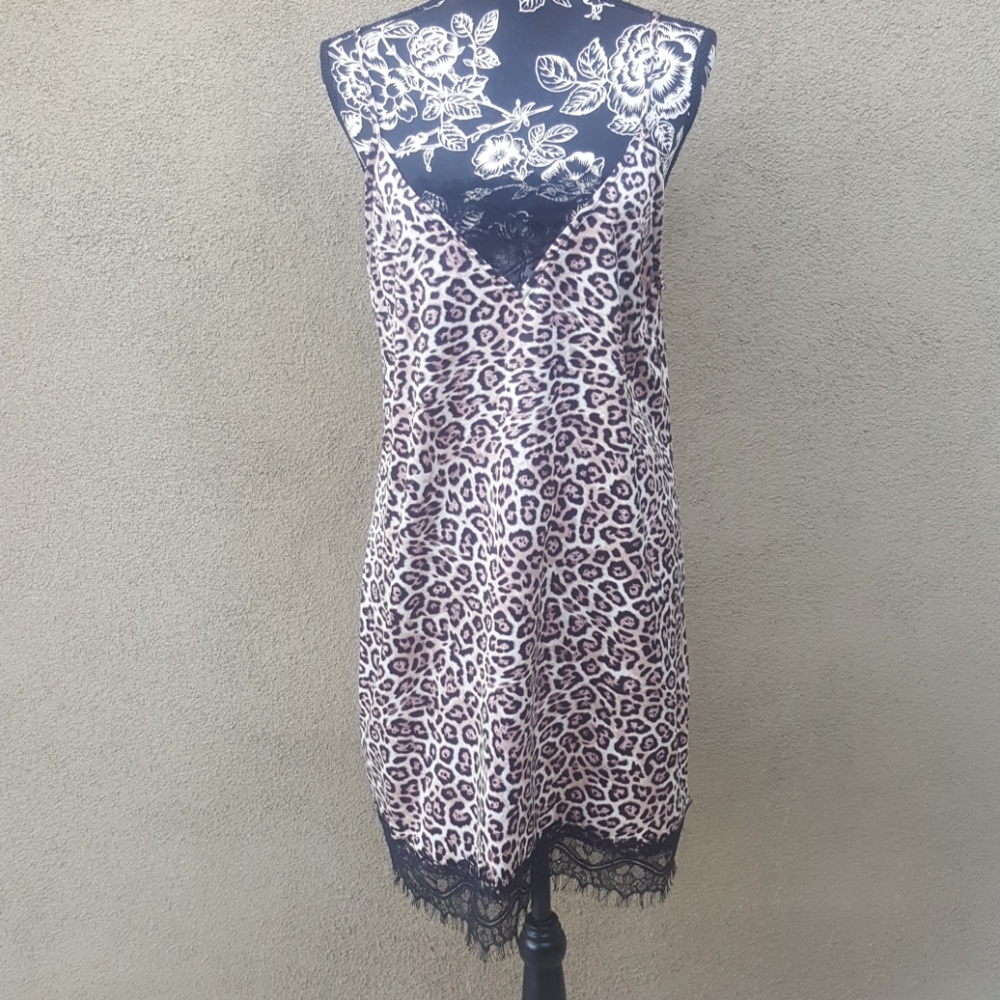 Leopard slip dress